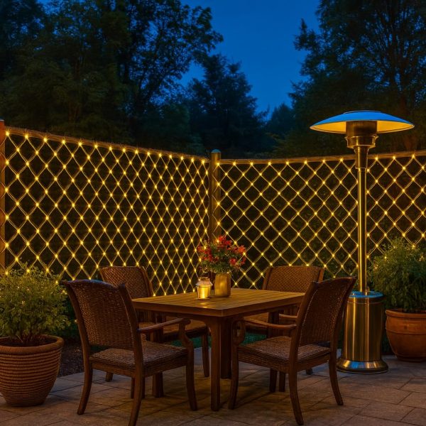 Net Mesh Lights – 200 LED Warm White Waterproof Serial String Lights with Remote & 8 Modes | Mesh Curtain Lights for Balcony,Garden,Patio,Indoor Outdoor, Diwali Decoration & Christmas (6 x 6 Ft) - Image 2