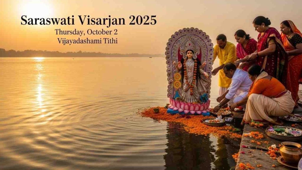 When is Saraswati Visarjan in 2025