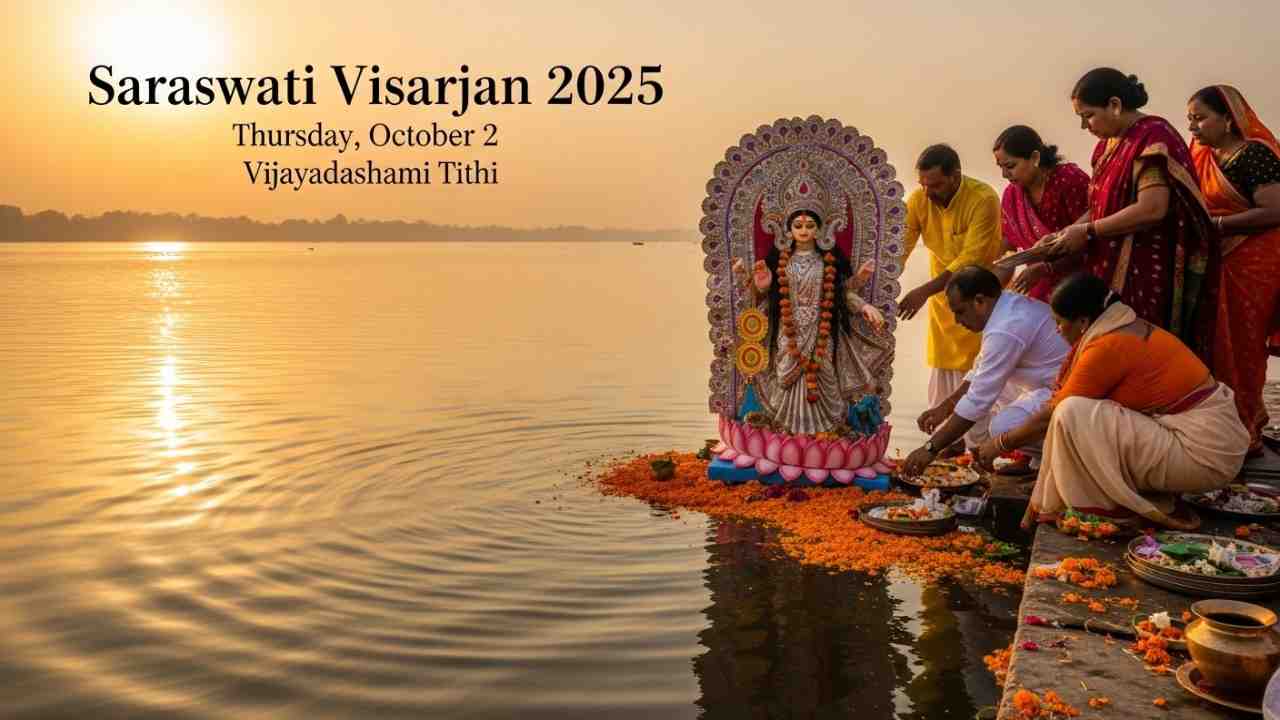 When is Saraswati Visarjan in 2025