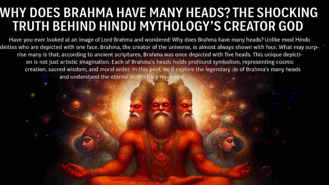 Why does Brahma have many heads?