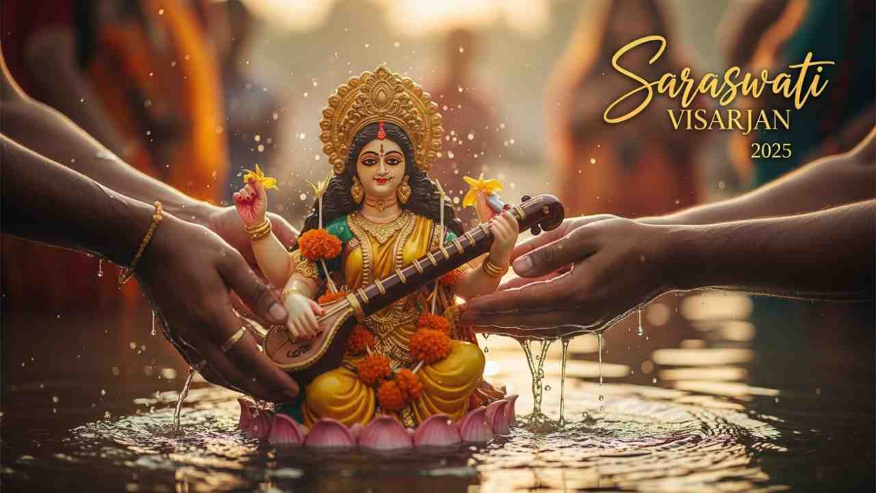 When is Saraswati Visarjan in 2025