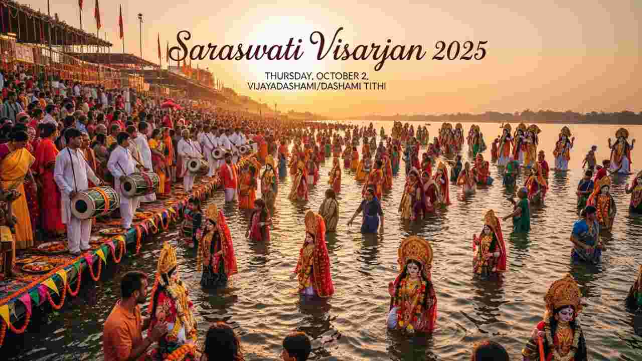 When is Saraswati Visarjan in 2025