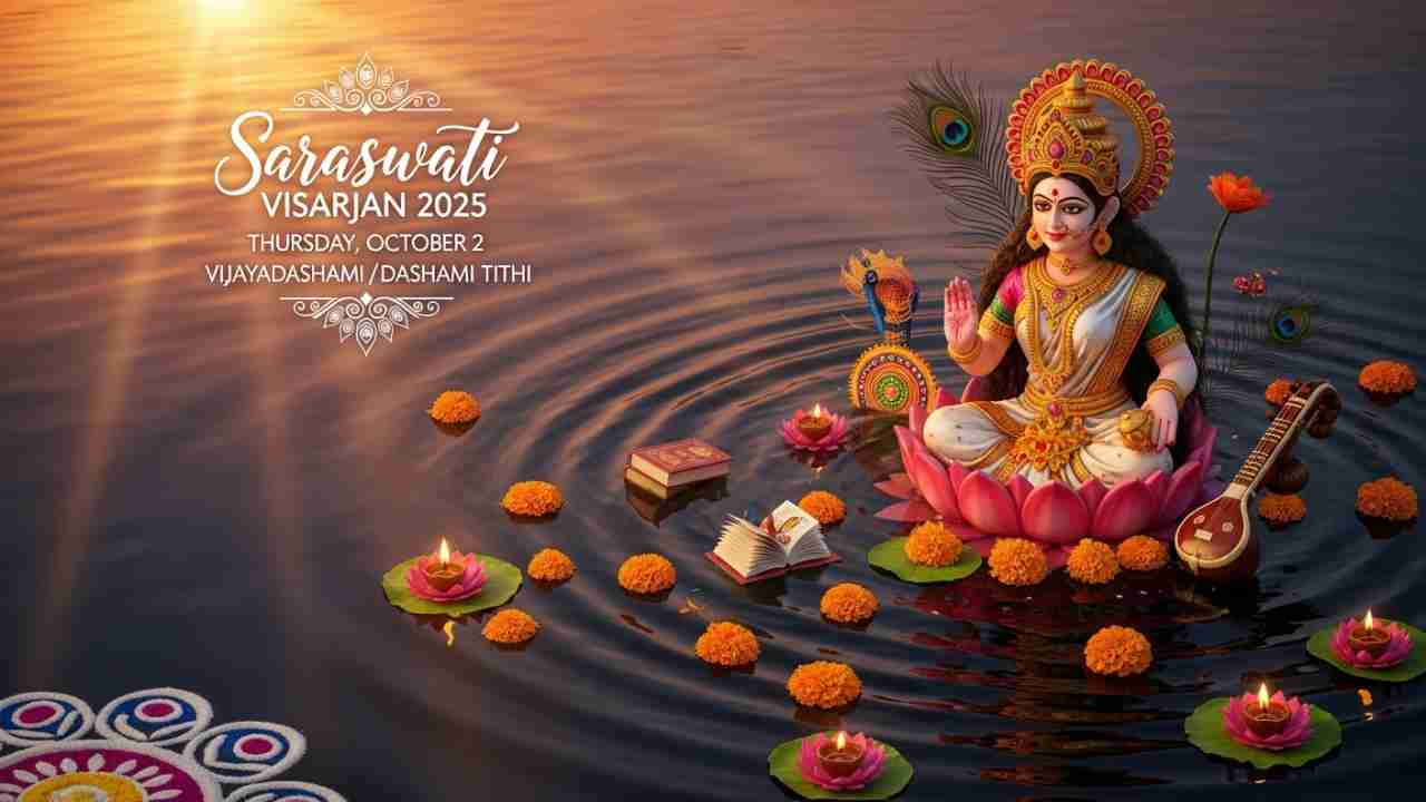When is Saraswati Visarjan in 2025