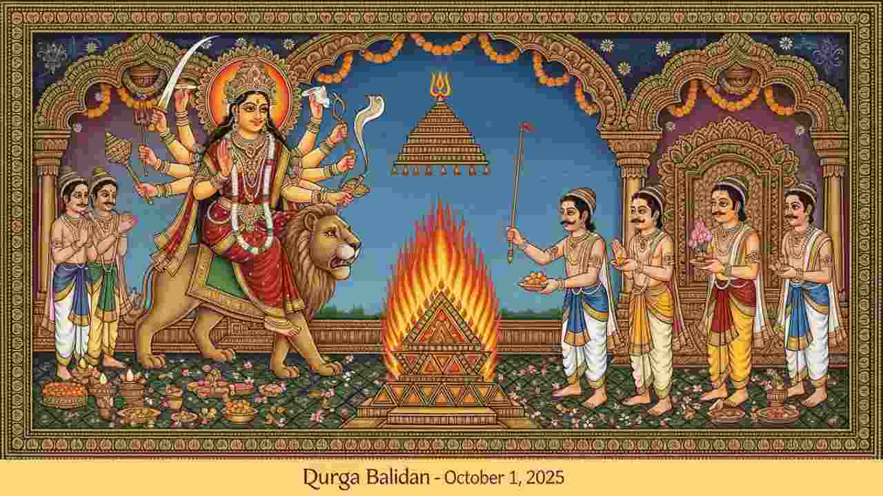 When is Durga Balidan in 2025