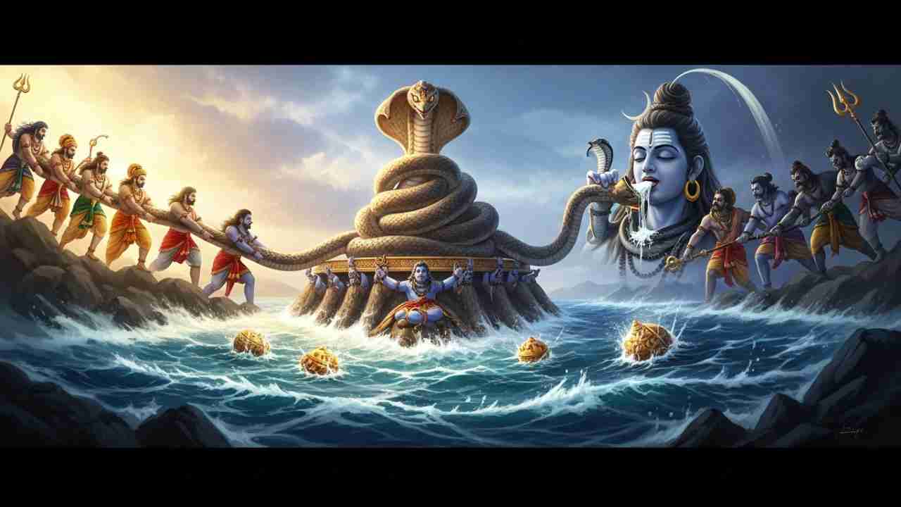 Devas vs Asuras Mythological Battle