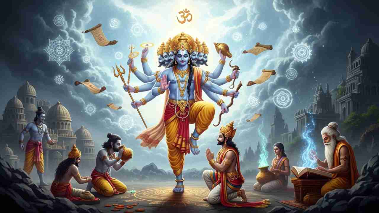 Devas vs Asuras Mythological Battle