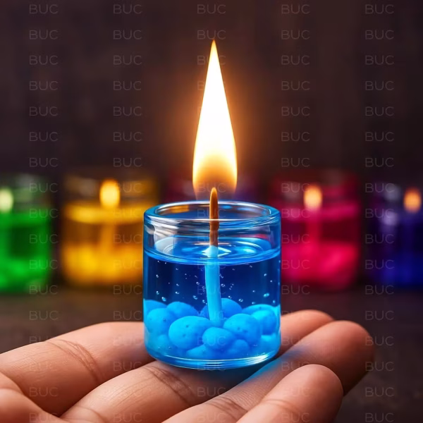 Gel Tea Light Candles Multicolor Eco-Friendly Wax Candle Decorative Diwali & Festival Lights Home Décor & Gifting (Pack of 6) - Image 3