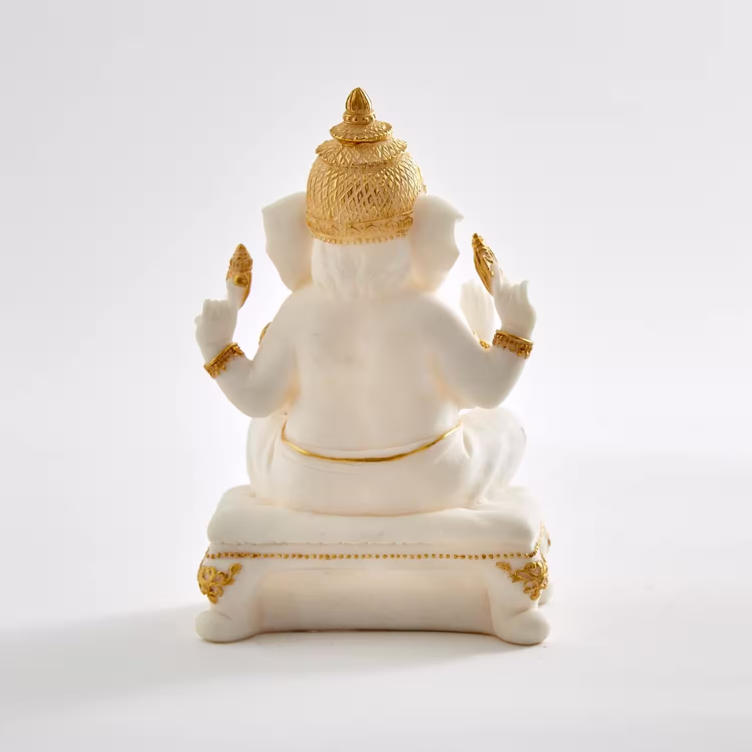 Multicolour Textured Polyresin Sitting Ganesha Figurine 3 Multicolour Textured Polyresin Sitting Ganesha Figurine - Image 3
