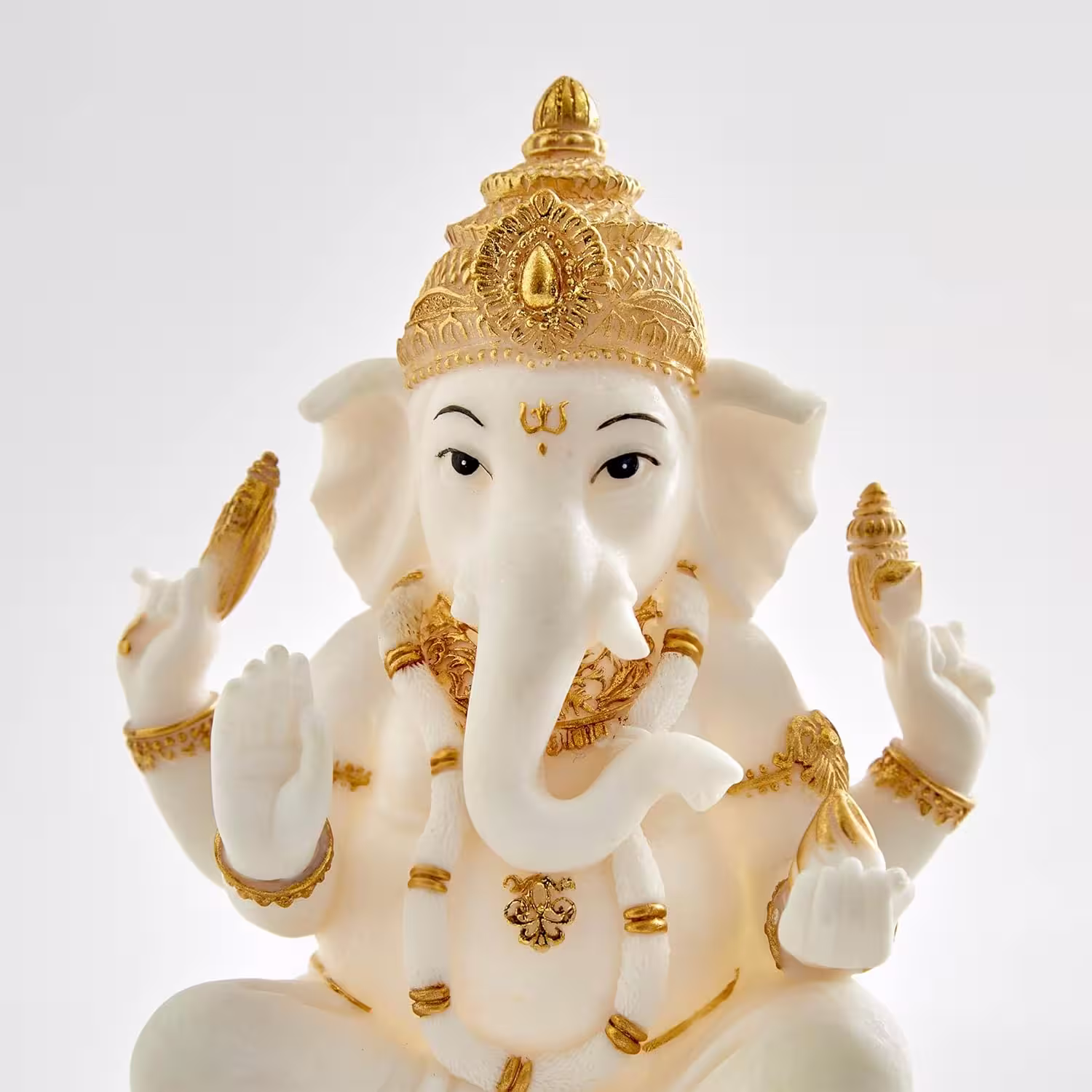 Multicolour Textured Polyresin Sitting Ganesha Figurine 2 Multicolour Textured Polyresin Sitting Ganesha Figurine - Image 2
