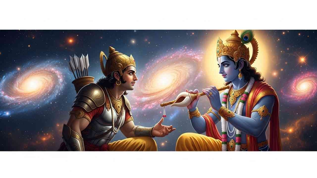 Krishna Showed Arjuna the Universe in His Mouth