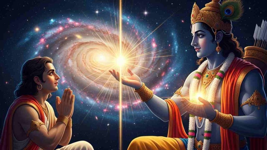 Krishna Showed Arjuna the Universe in His Mouth