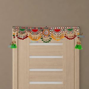 Vintage Traditional Multi Zula Pearl Plastic Beads Handmade Door Hanging/Bandarwal/Toran for Door,(37 inch Length), Multicolor, Medium