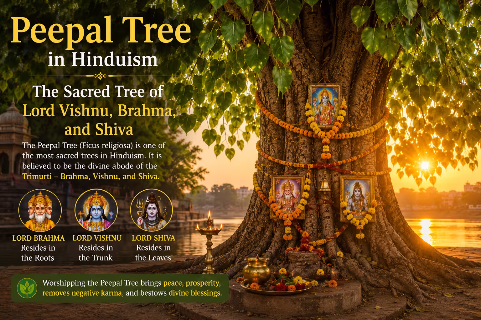 Peepal Tree in Hinduism: The Sacred Tree of Lord Vishnu, Brahma, and Shiva