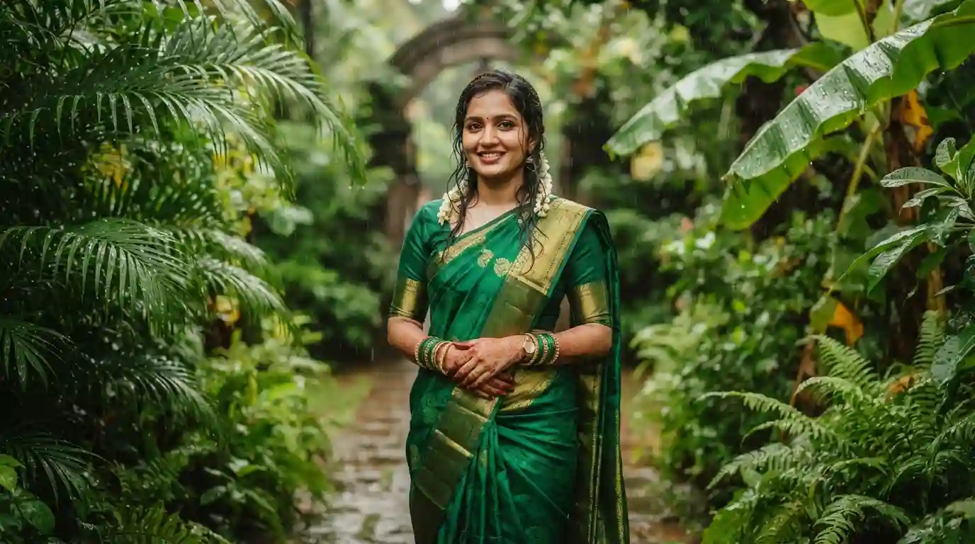 Hariyali Teej 2026 celebration with green attire and monsoon greenery