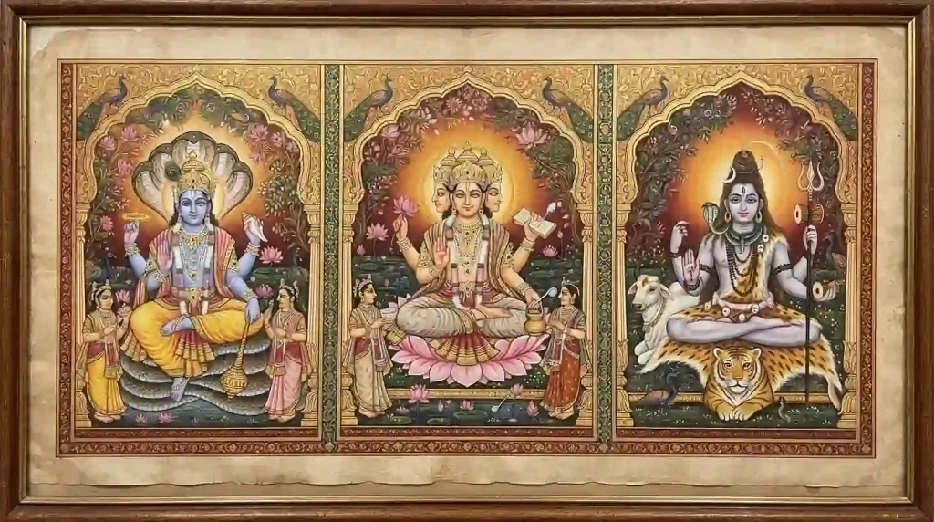 brahma vishnu shiva trimurti hindu gods