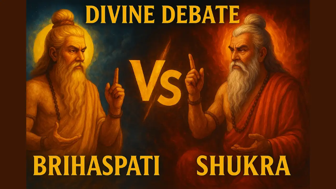 Epic Divine Debate: 2 Eternal Gurus Brihaspati vs Shukra 1 Brihaspati vs Shukra Battle